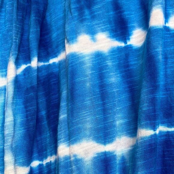 Relativity tie dye blue white maxi dress hi lo hem - Picture 4 of 7